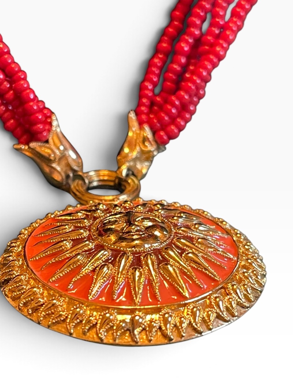 1980’s Bob Mackie Sun Goddess Celestial Medallion Pendant Necklace - Picture 6 of 10